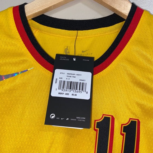 Nike NBA Atlanta Hawks Trae Young #11 Basketball Youth Jersey Size NEW - Picture 12 of 16